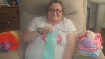 Resident rediscovers passion for knitting at Northumberland care home